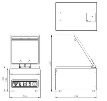 GA-80P/S JUMBO PLUS (23) Vakuum-Maschine (8m3/Std) Schweißbalken 280mm